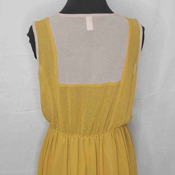 Unbranded Tank Sheer Mustard and Cream Dress - Picture 13 of 16